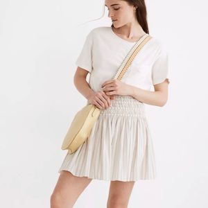 MADEWELL SMOCKED PULL ON MINI SKIRT